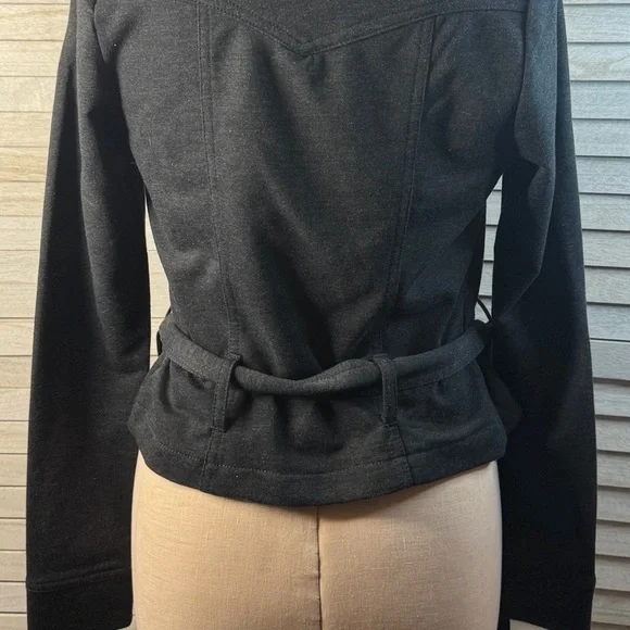 Forever 21 Moto Jacket. Heathered Gray. Sweatshirt type material. Size Small - Picture 5 of 5